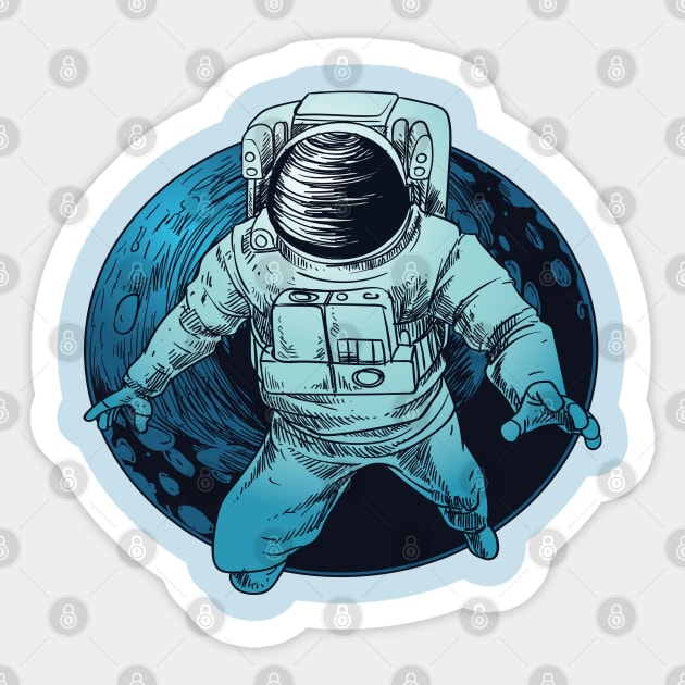 Astronaut Sticker by Mako Design 